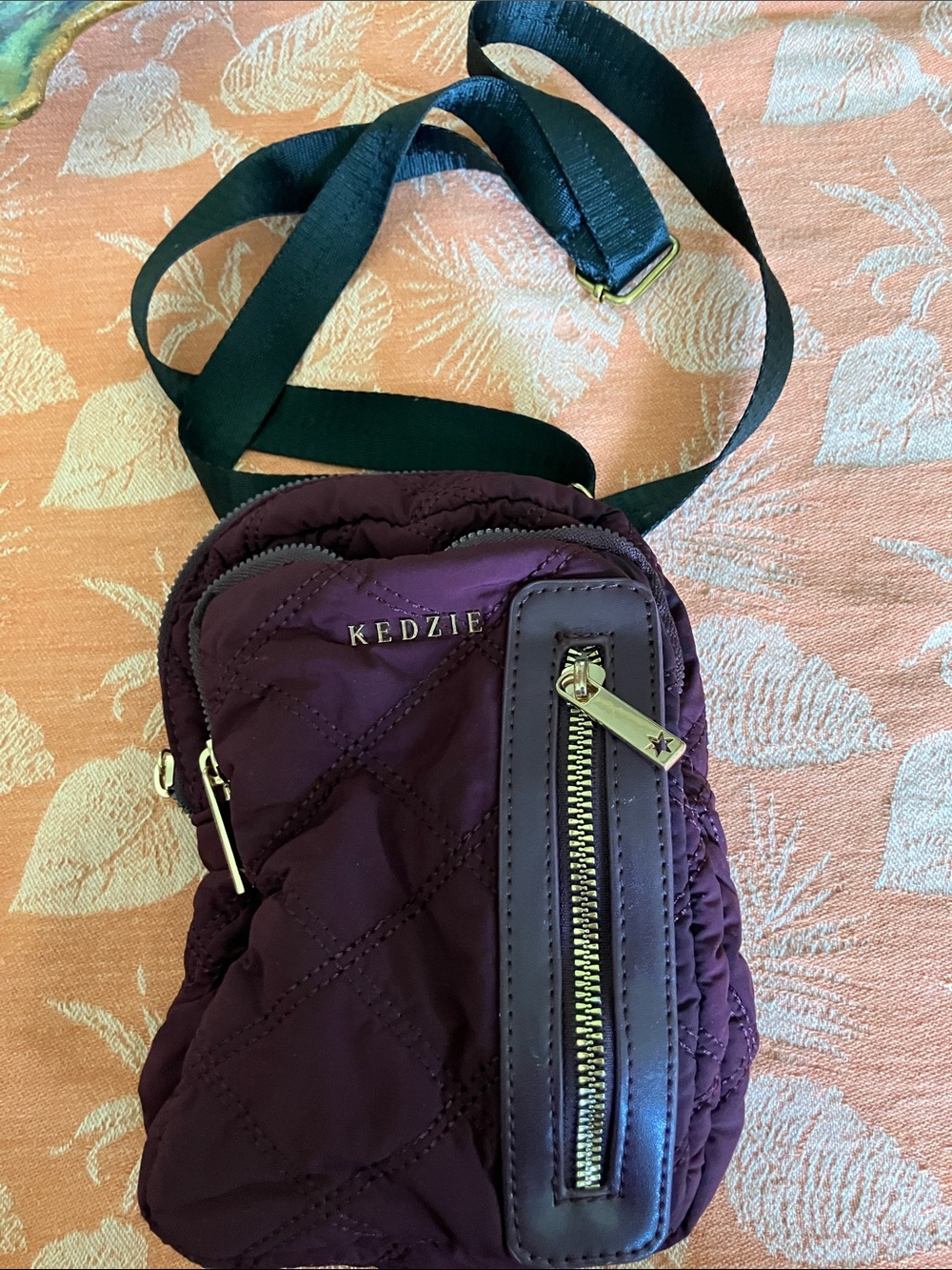 Kedzie Quilted Crossbody Bag in Deep Plum